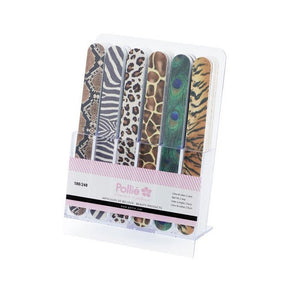 Vijl display 48x 180/240 dierenprint - KOOS • alles voor de kapper - Eurostil - Nagelvijlen